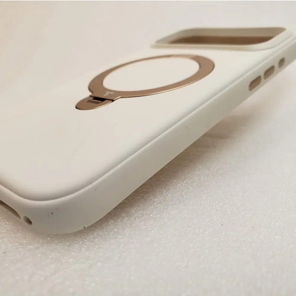 TORRAS Ostand Ring Magnetic Case with Stand for iPhone 17 Pro Max (White)